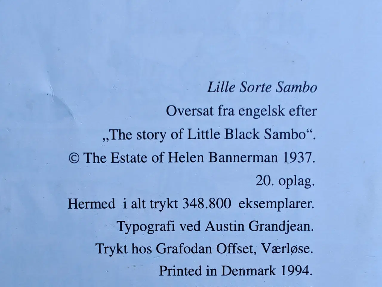Billede 3 - Lille Sorte Sambo BOG