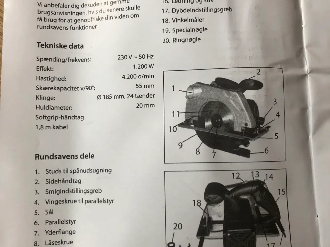 Billede 4 - Håndrundsav Nakachi Ø 185 mm