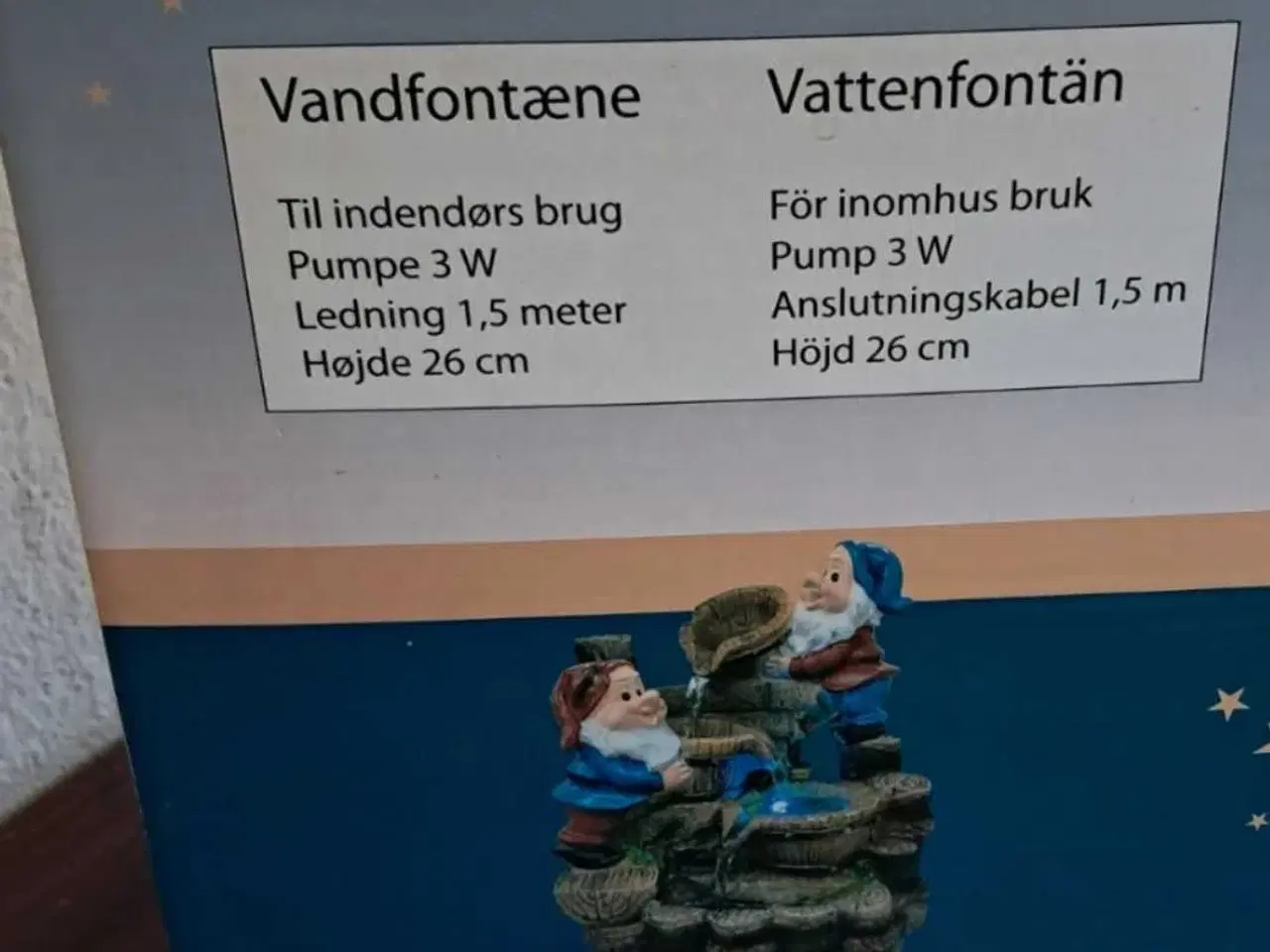 Billede 2 - Vandfontæne med nisser og LED-lys