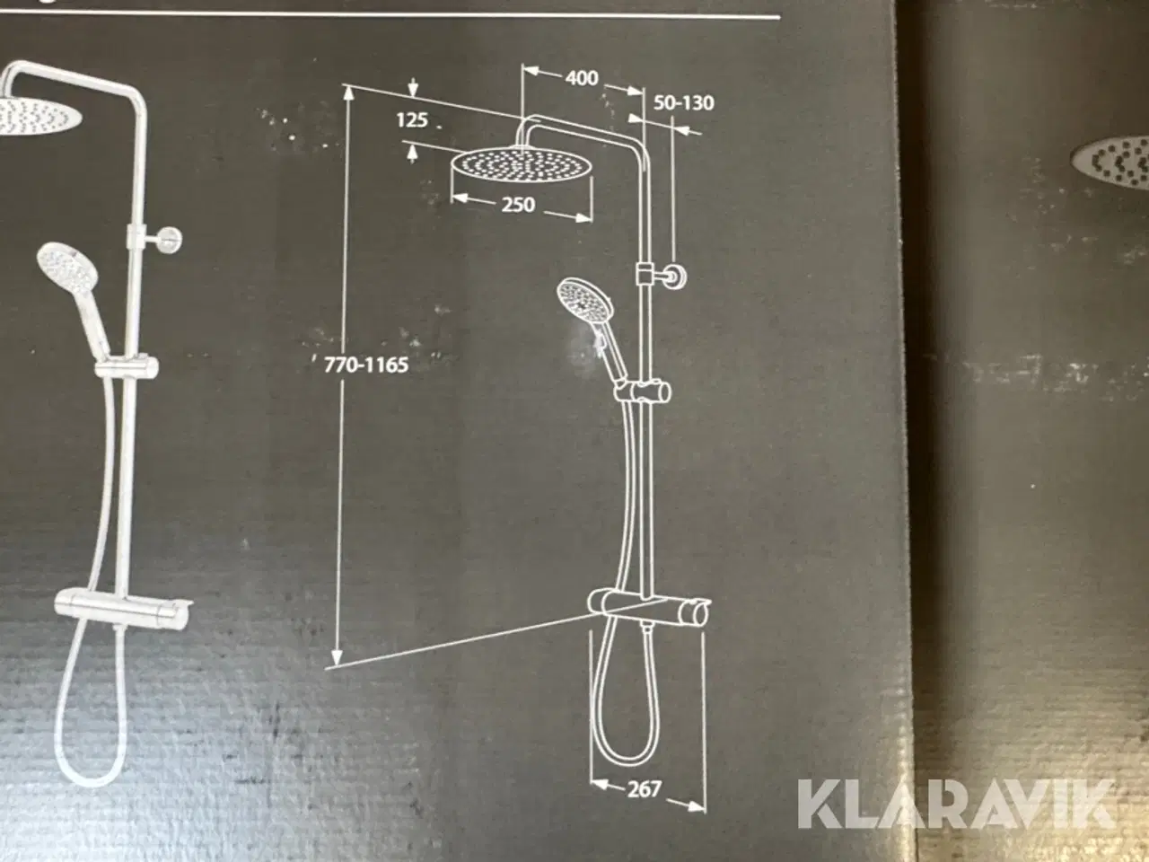Billede 5 - Brusesæt til badeværelser Gustav Berg Estetic Round 4 styks