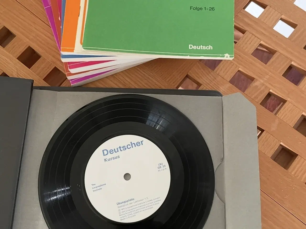 Billede 2 - Tysk kursus med bøger og plader 