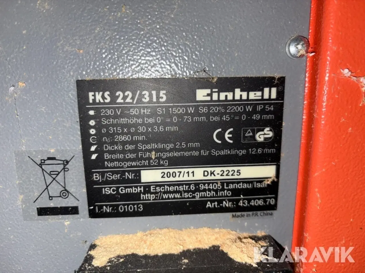 Billede 6 - Sav Einhell Fks 22/315