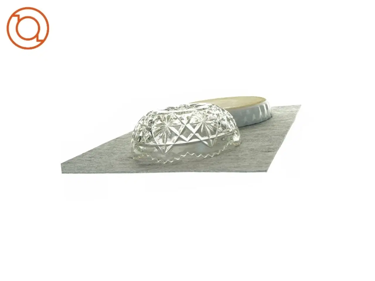 Billede 3 - Tærtefad og glasskål med mønster