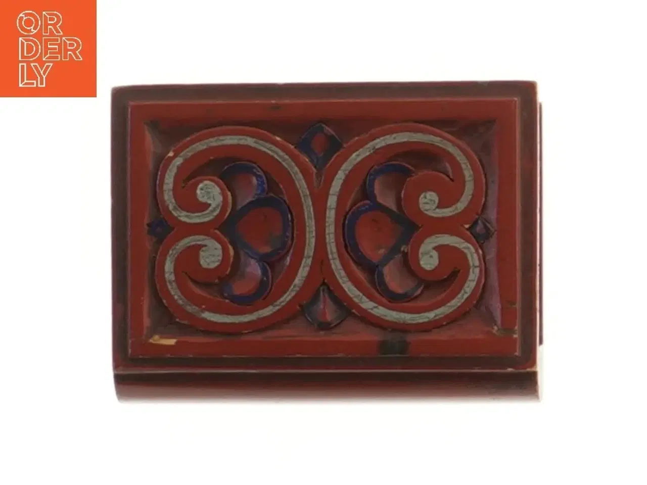 Billede 1 - Vintage serviet-holder i smuk udskåret træ (str. 10,5x7,5x4,5 cm)