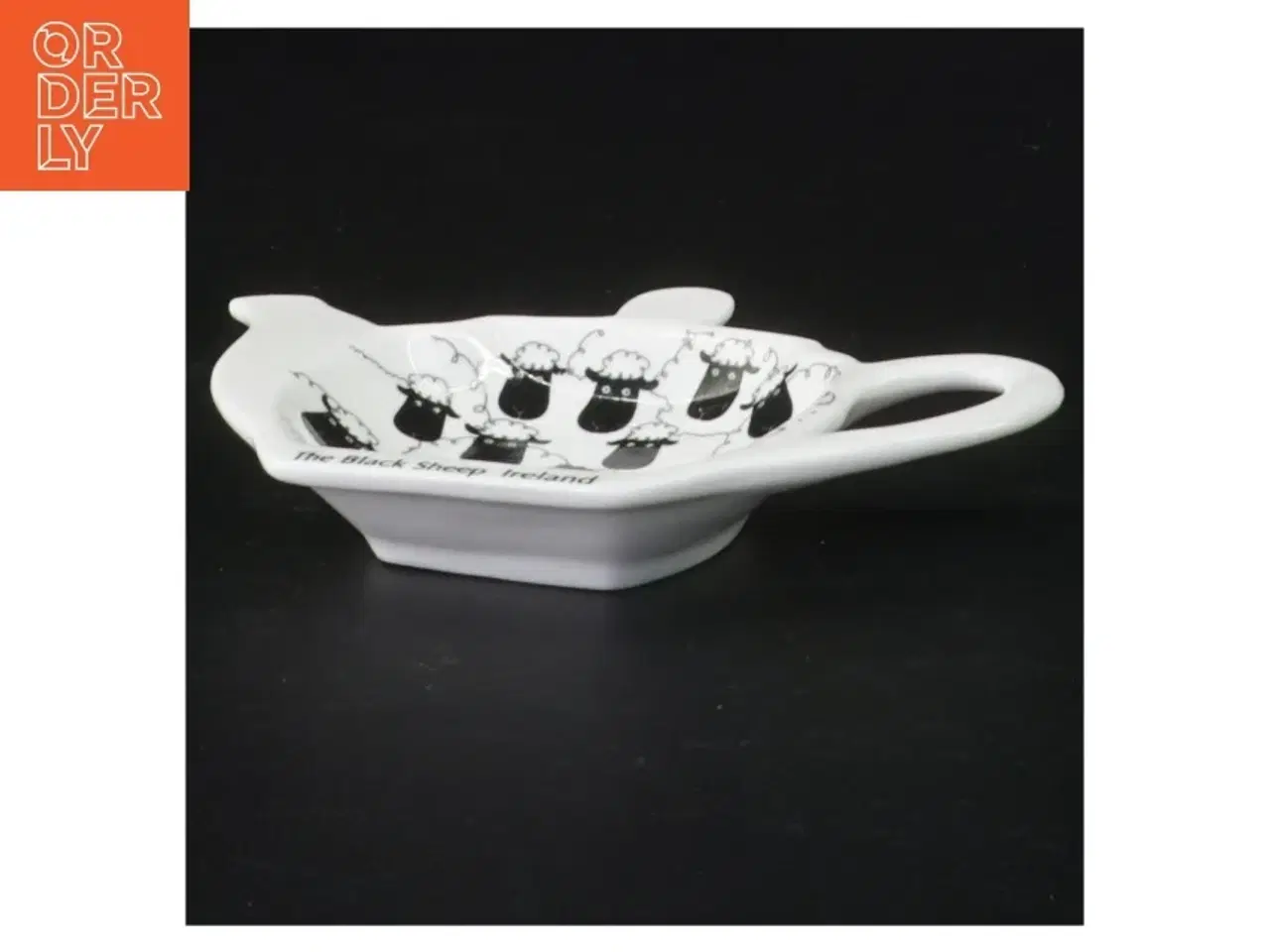 Billede 3 - Tebrevs fad i porcelæn (str. 12 x 9 cm)