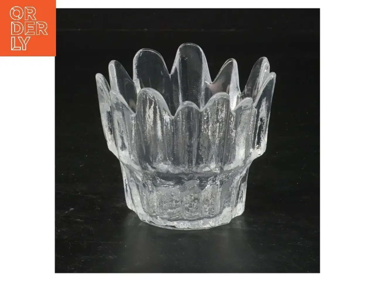 Billede 1 - Lysestage i glas (str. Ø 8x7,5 cm)