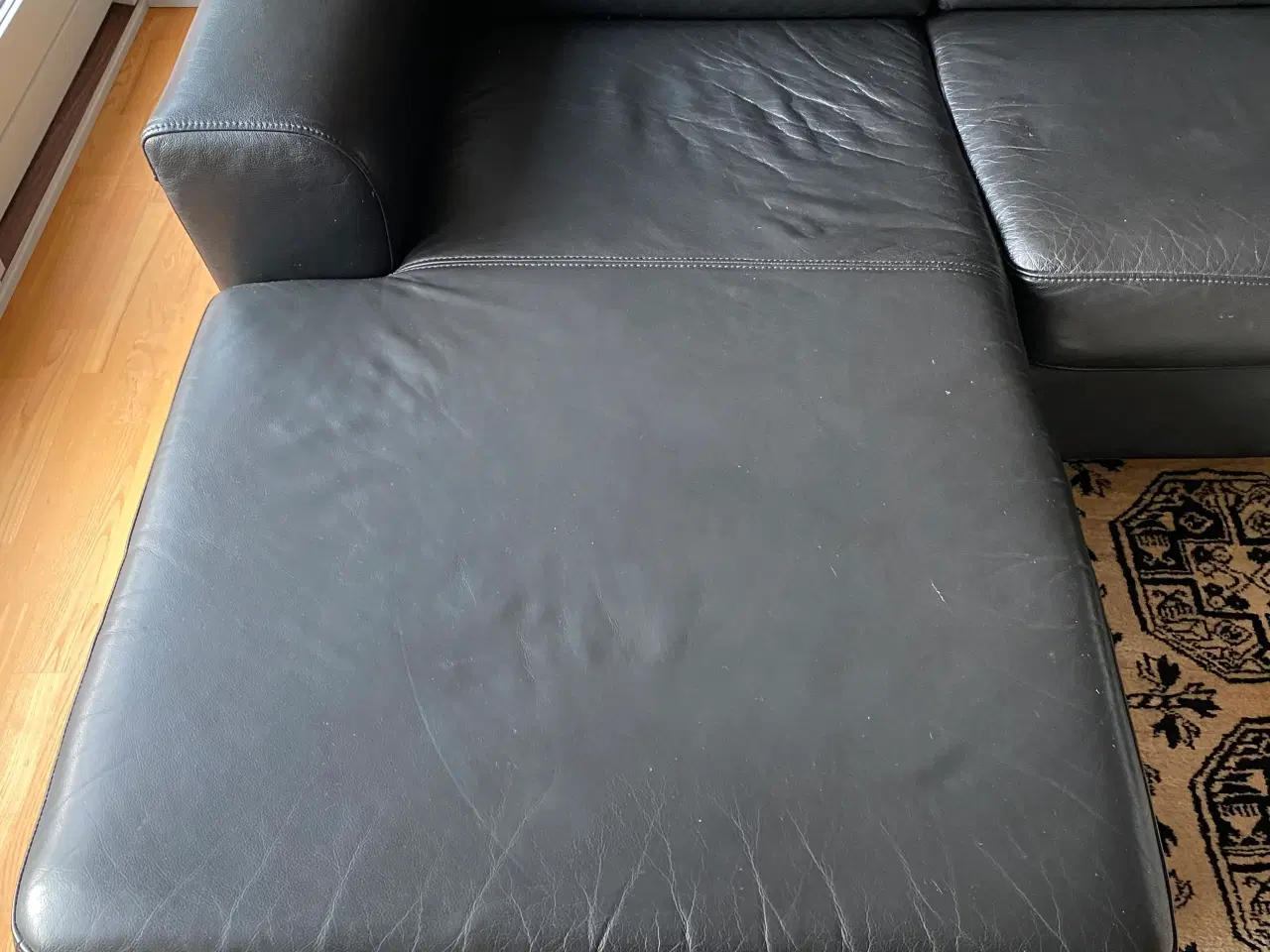 Billede 7 - Lædersofa med chaiselong