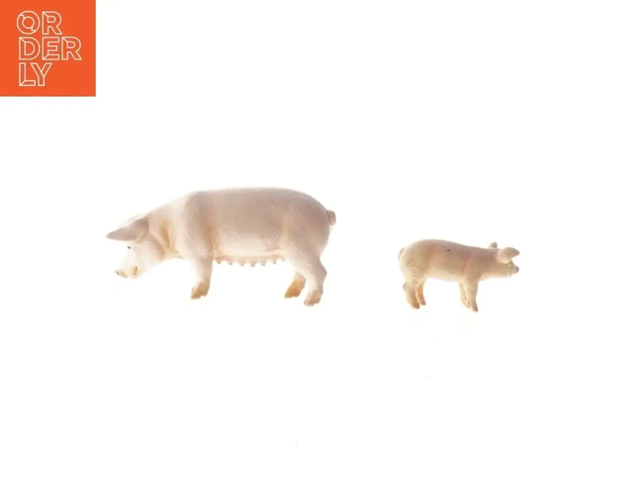 Billede 2 - To grisefigurer, mor og unger (str. 9,5 cm)
