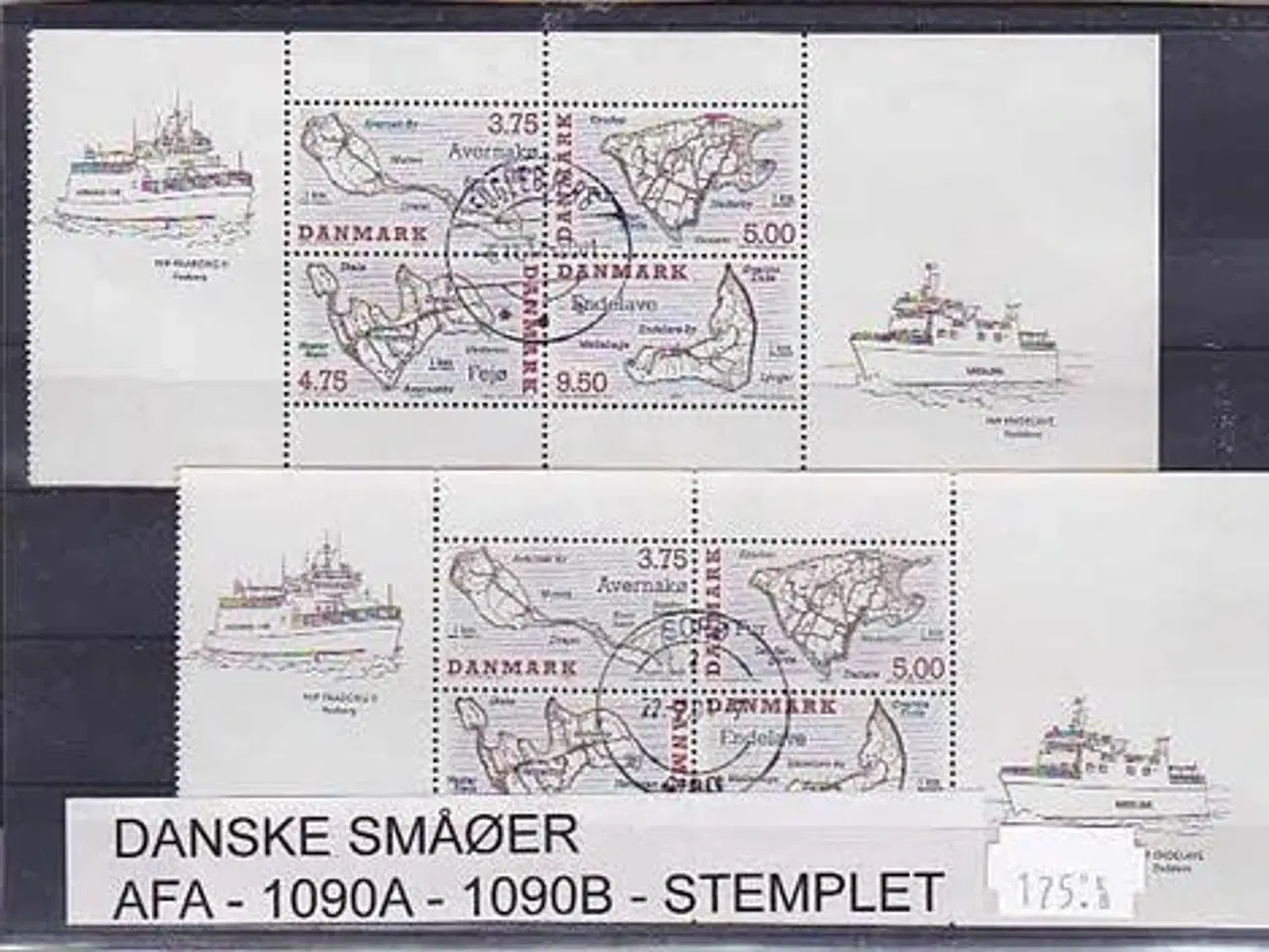 Billede 1 - Danske Småøer AFA 1090A -1090B Stemplet
