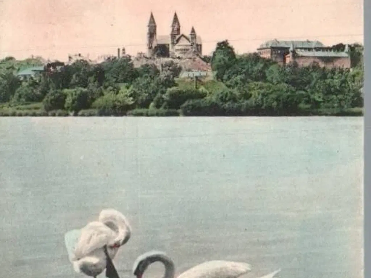 Billede 1 - Viborg Domkirke set fra Søen - Postkort - Brugt