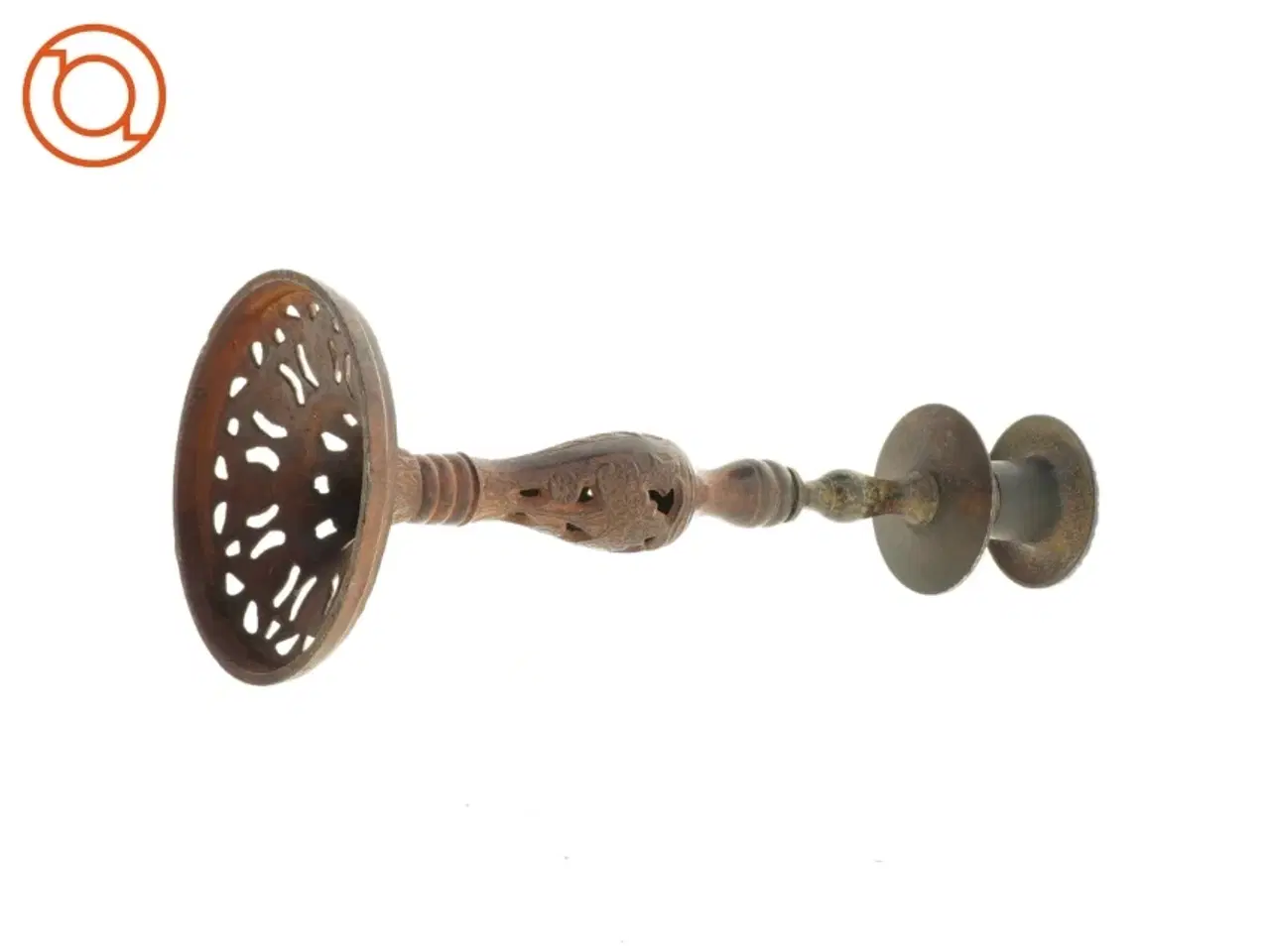 Billede 2 - Støbejerns lysestage (str. 25 x 10 cm)