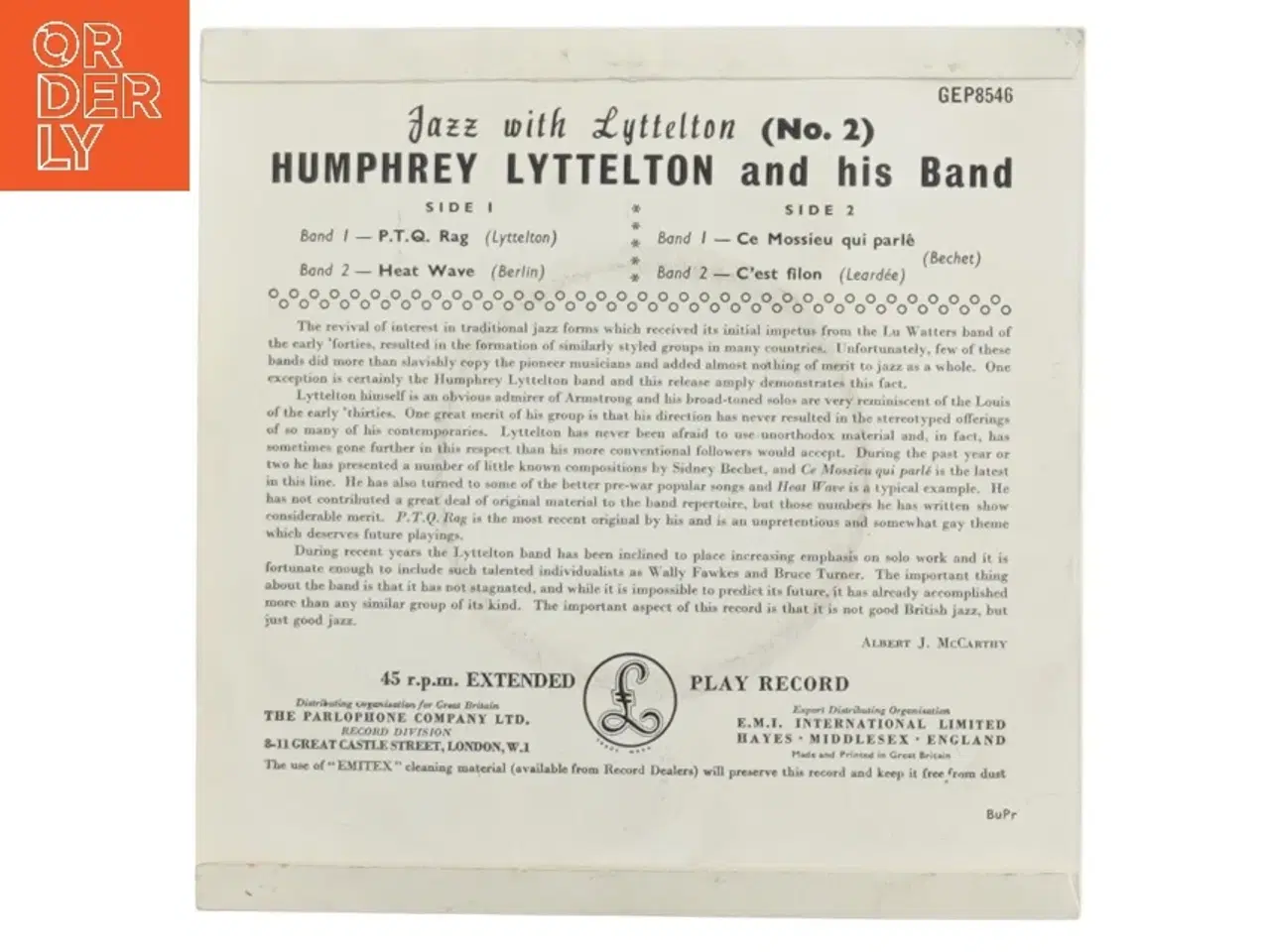 Billede 2 - Vinylplade: Jazz with Lyttelton