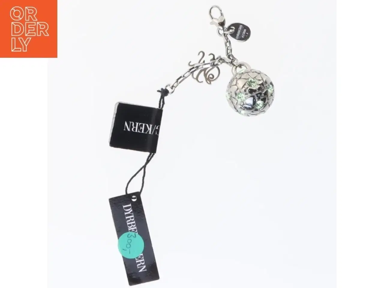 Billede 1 - Sølv nøglering med vedhæng fra Dyrberg Kern (str. Ø 2 cm)