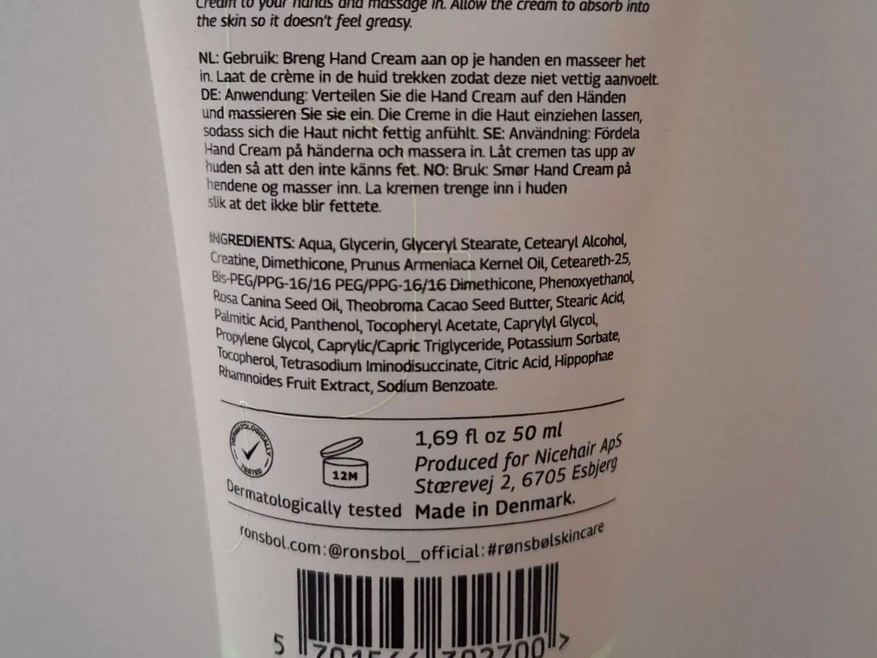 Billede 2 - Ny Rønsbøl håndcreme 50 ml