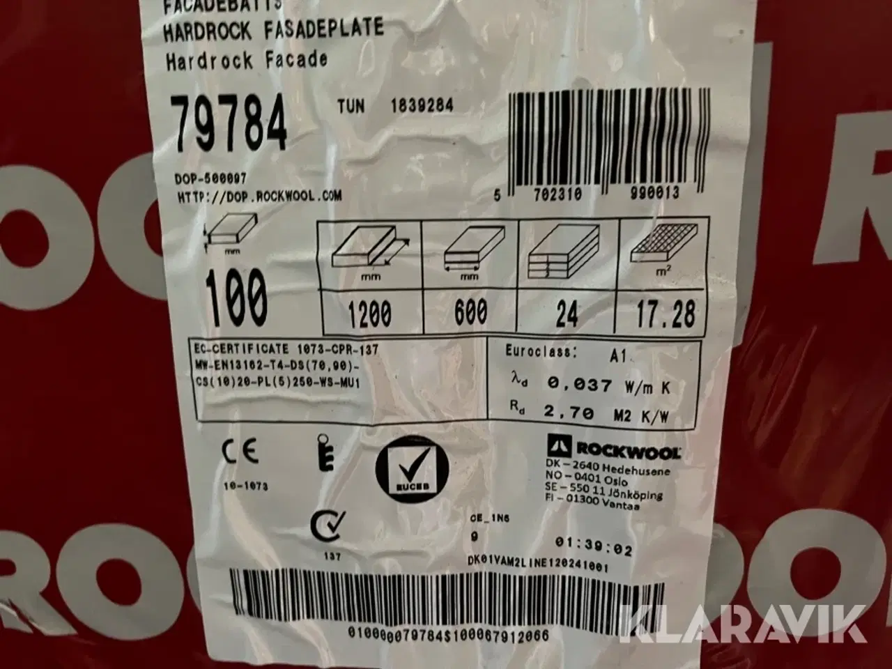 Billede 3 - Facadebatts Rockwoll Hardrock Fasad 21 battsbarts