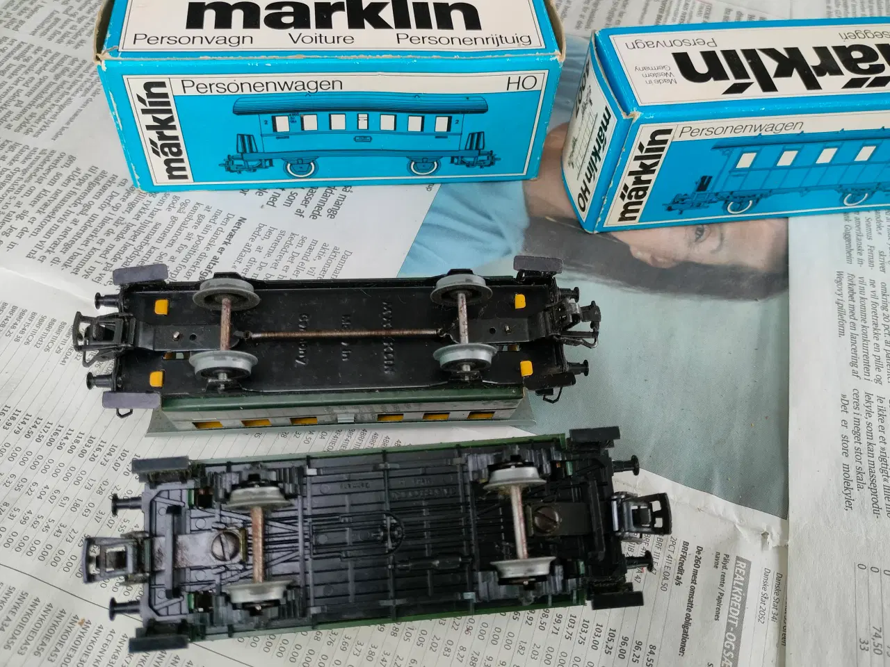 Billede 4 - Märklin Passagervogne 2stk i orginal kasse Skala 1