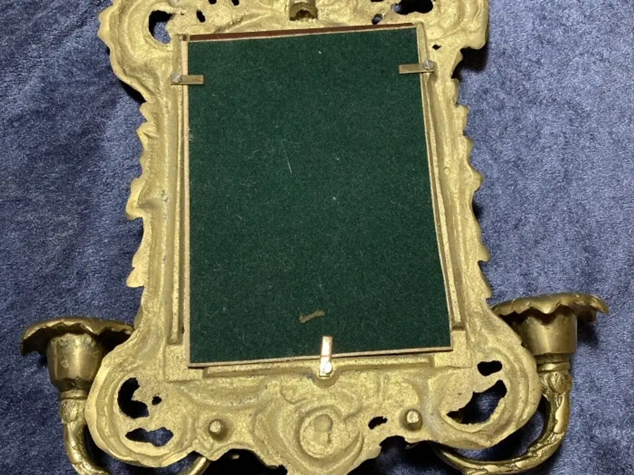 Billede 3 - Spejl messing med to stager