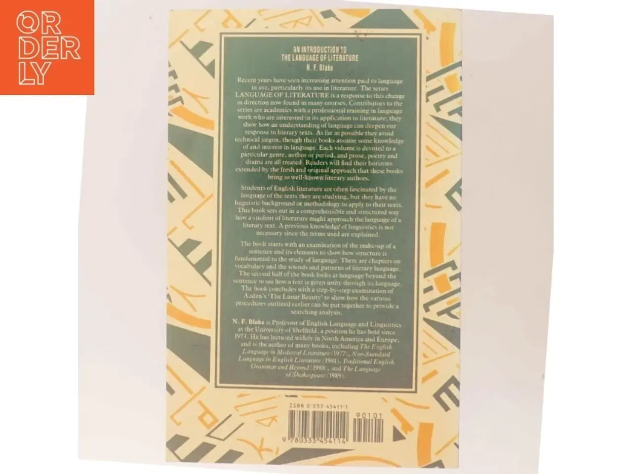 Billede 3 - An introduction to the language of literature af N. F. Blake (1934-) (Bog)