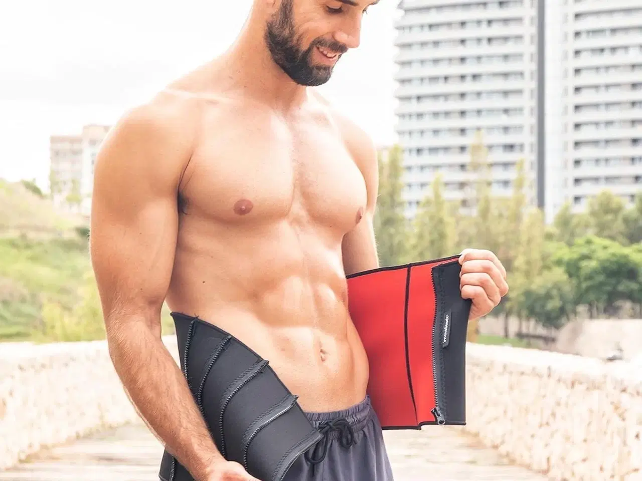 Billede 7 - Redle sports slankebælte med saunaeffekt - sort/rød