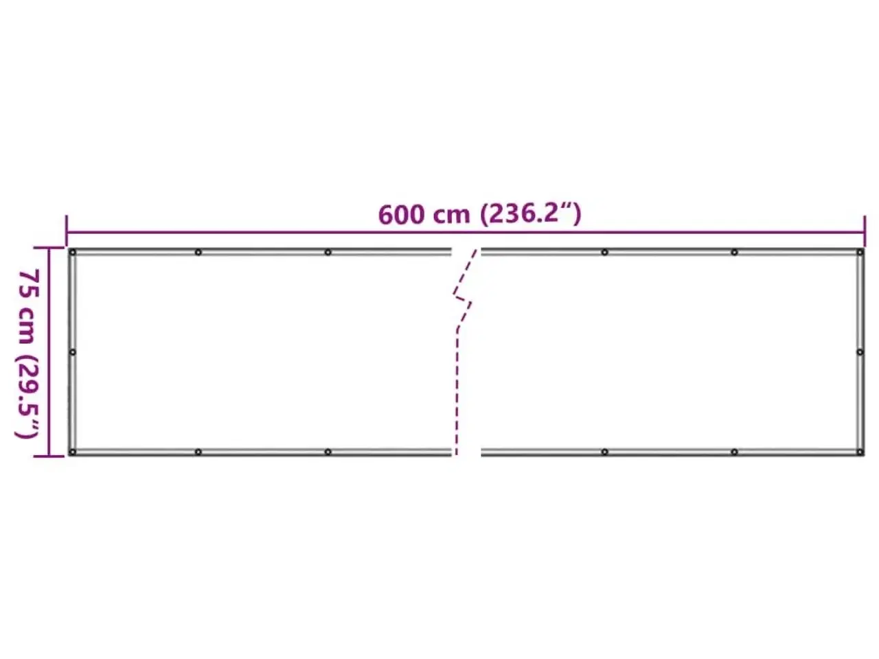 Billede 6 - Balkonafskærmning HDPE 75x600 cm antracitgrå