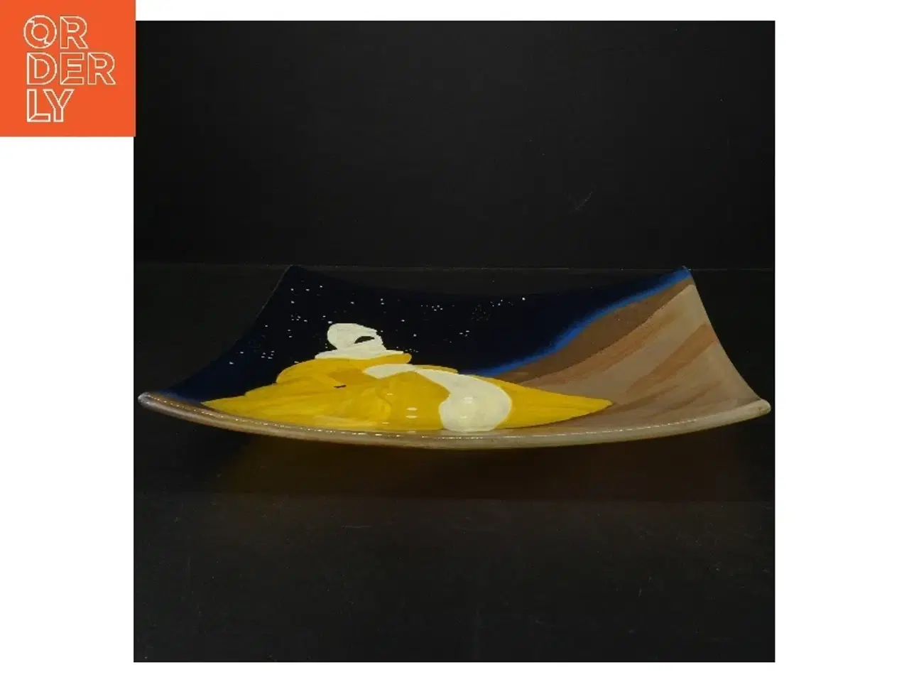 Billede 2 - Dekorativt glasfad (str. 29 cm)