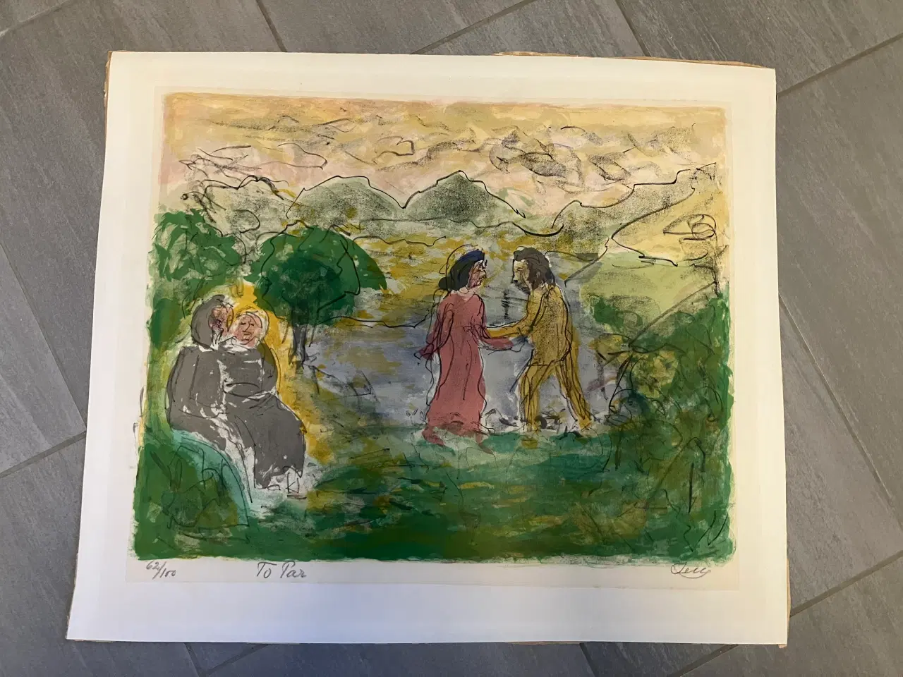 Billede 1 - Litografi Jens Nielsen