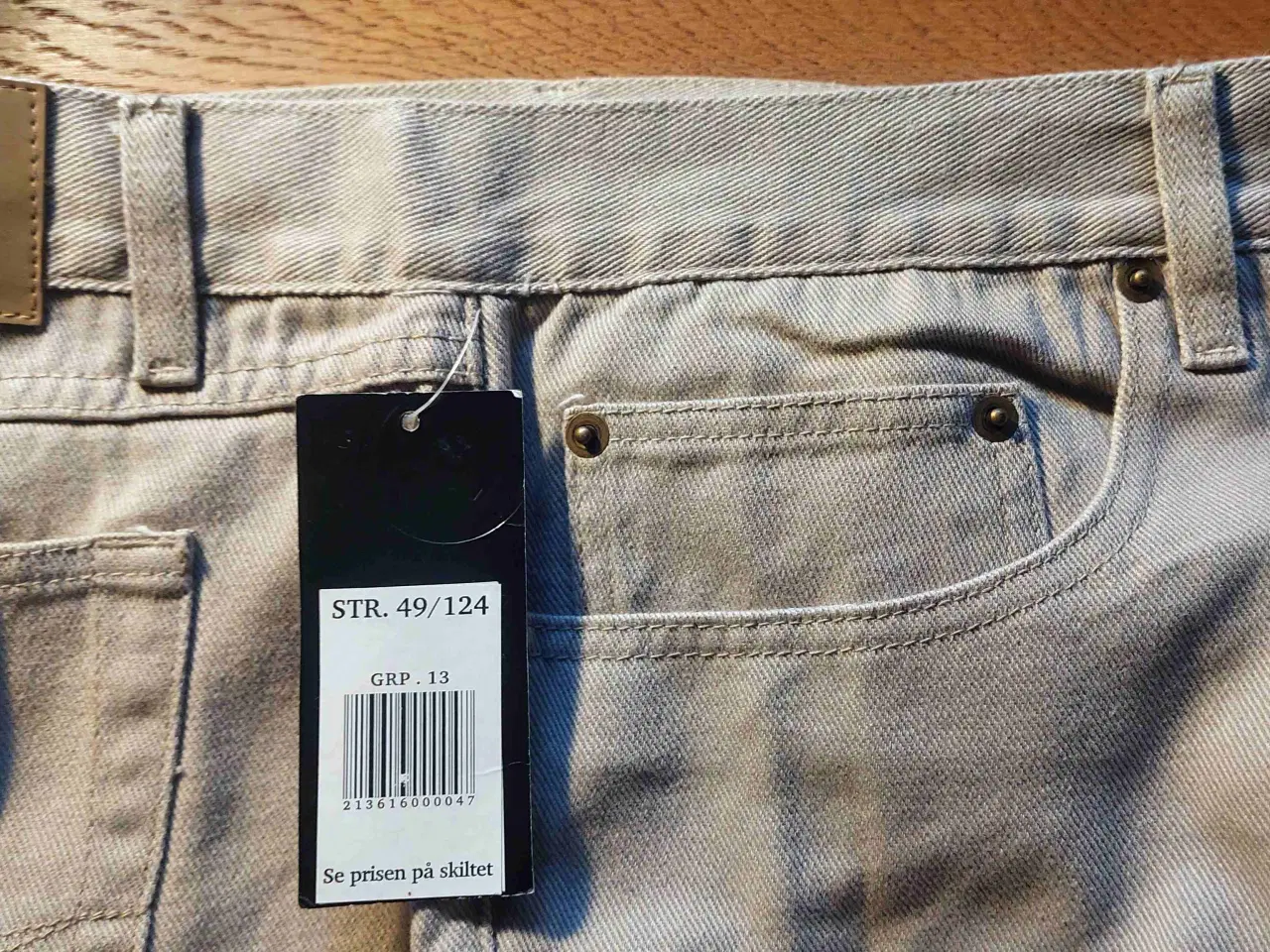 Billede 3 - Jeans, Beige, størrelse 56, 100% bomuld