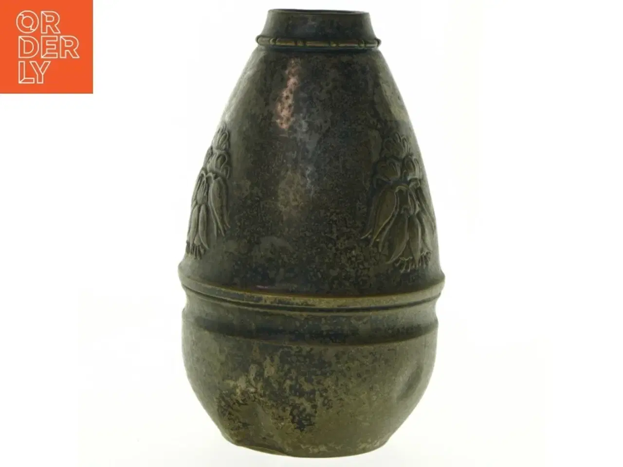 Billede 1 - Vintage metalvase (str. 20 x ø 12 cm)