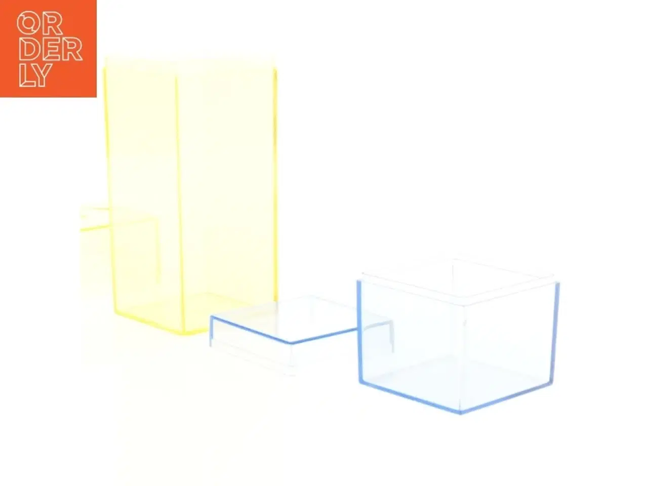 Billede 2 - Transparente CD Cases i gul og blå (str. 6 x 6 cm og 16 x 6 cm)