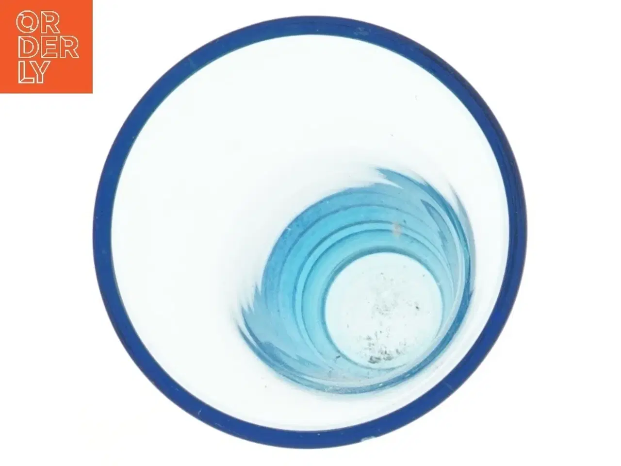 Billede 3 - Blå glasvase fra holmegaard(str. 24 cm)