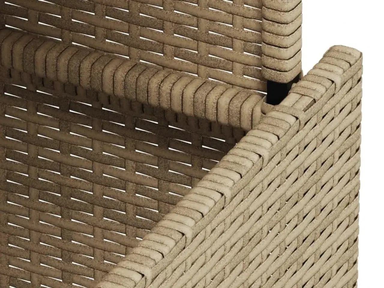 Billede 11 - Havebord 100x55x73 cm polyrattan og akacietræ beige