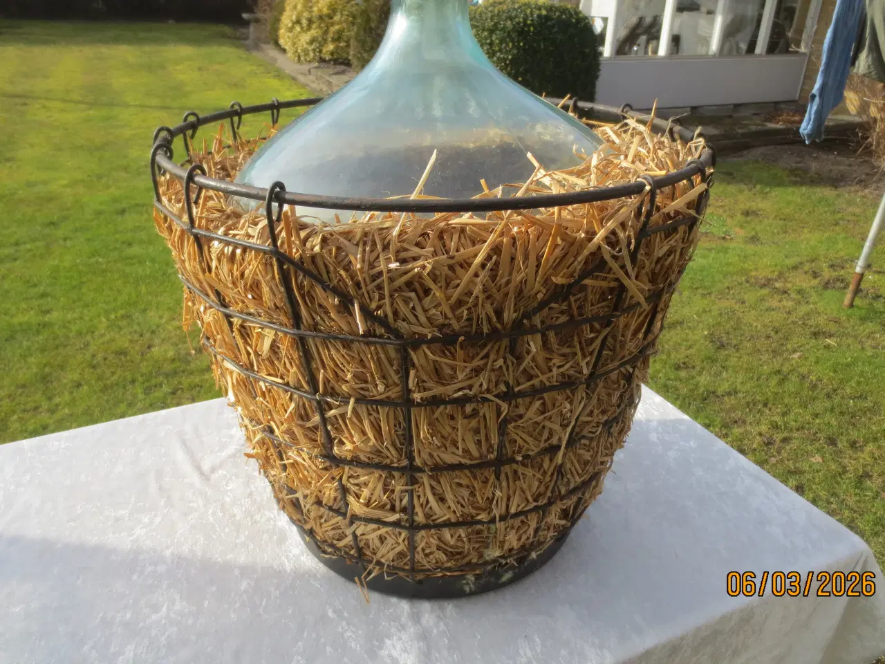 Billede 1 - 1 stk Retro Vinballon med Trådnet