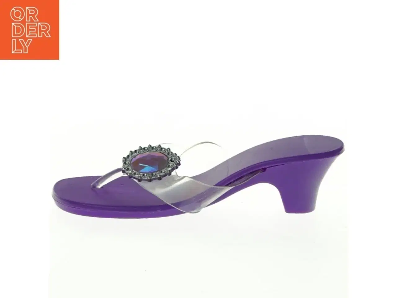 Billede 2 - Lilla klipklapper med hæl og dekoration (str. Længde 19 cm/str 30)