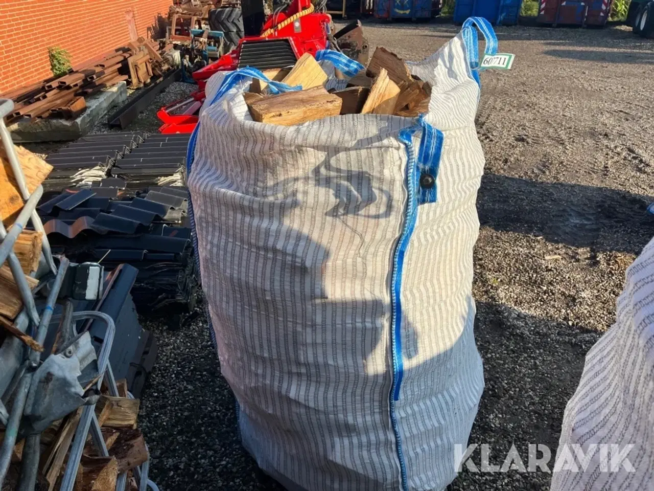 Billede 4 - Kløvet brænde ask i bigbag - 1 styk