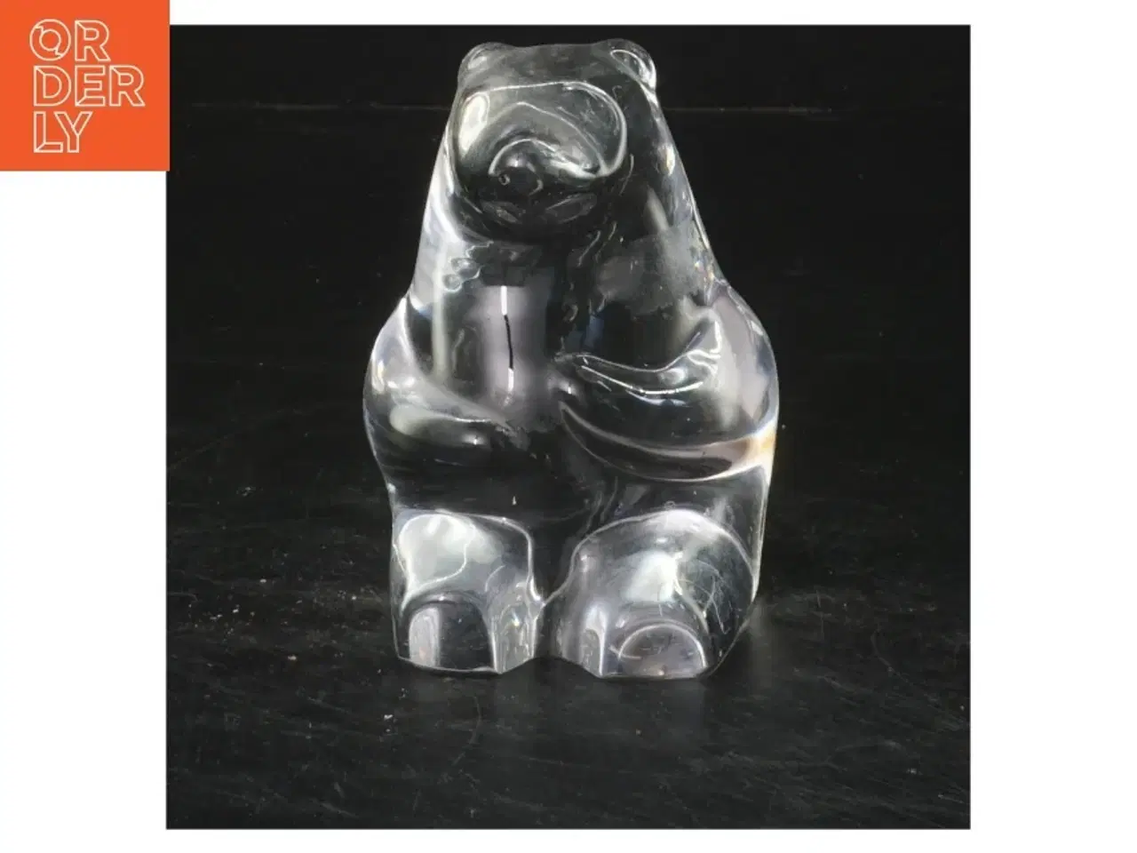 Billede 1 - Orrefors Olle Alberius glasfigur i form af bjørn (str. 9,5x7 cm)