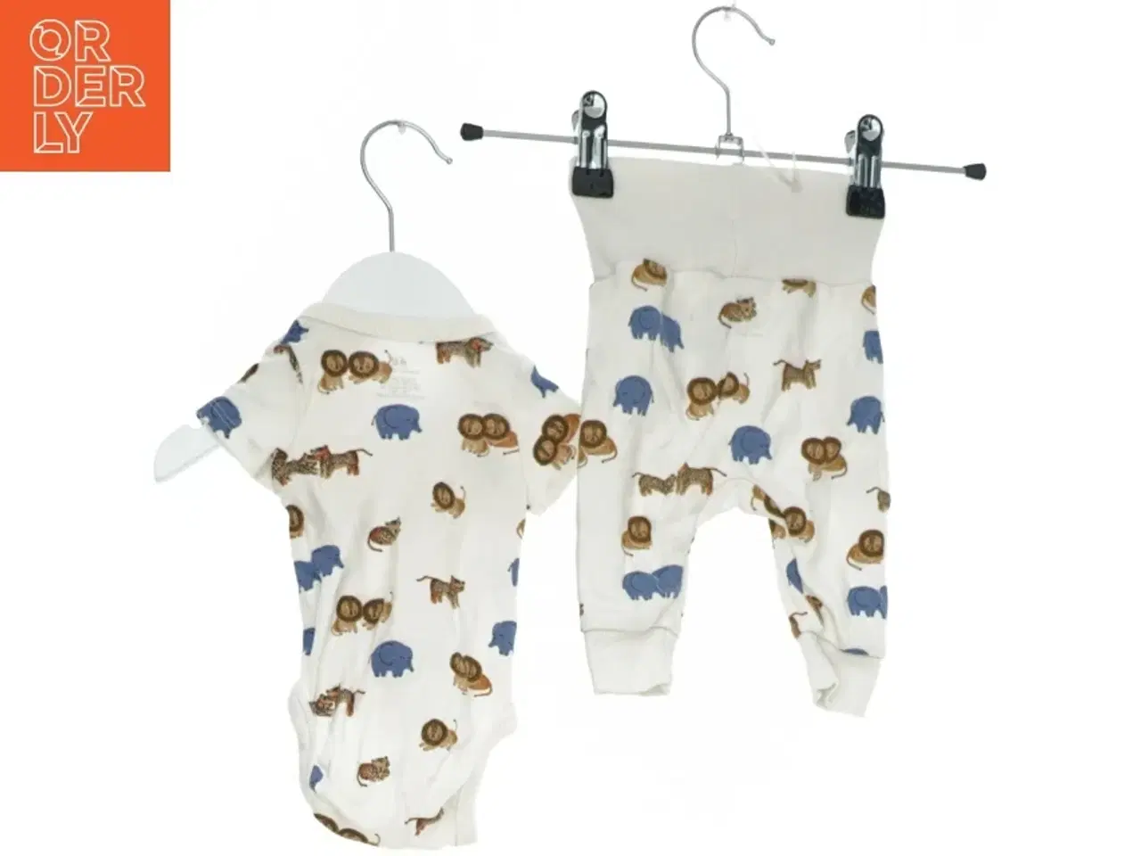 Billede 2 - Sæt med bodystocking og bukser med dyremønster fra H&M (str. 50)
