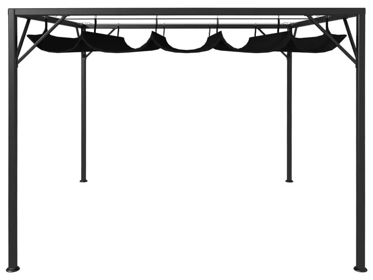 Billede 4 - Pavillon med sammenrulleligt tag 3x3 m antracitgrå