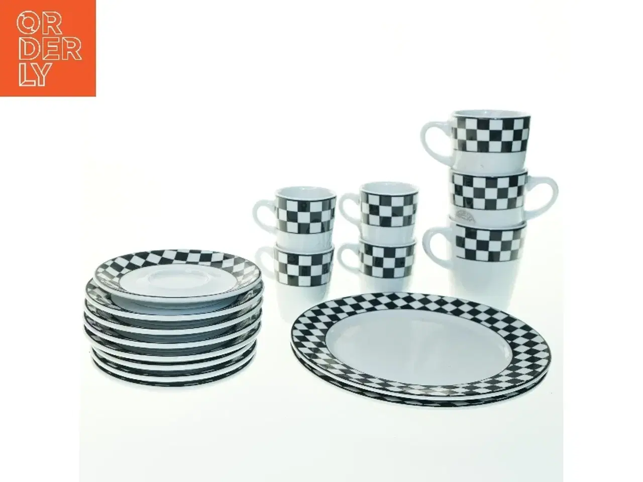 Billede 1 - Pillivuyt Porcelæn, Tjekkeret Mønster fra Pillivuyt (str. Ø 20 cm)