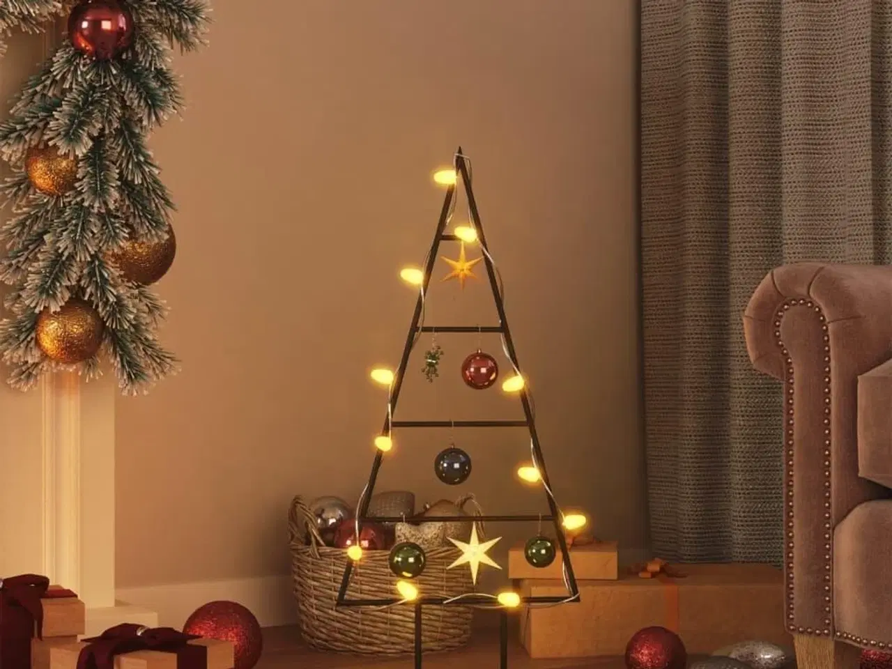 Billede 1 - Dekorativt juletræ 60 cm metal sort