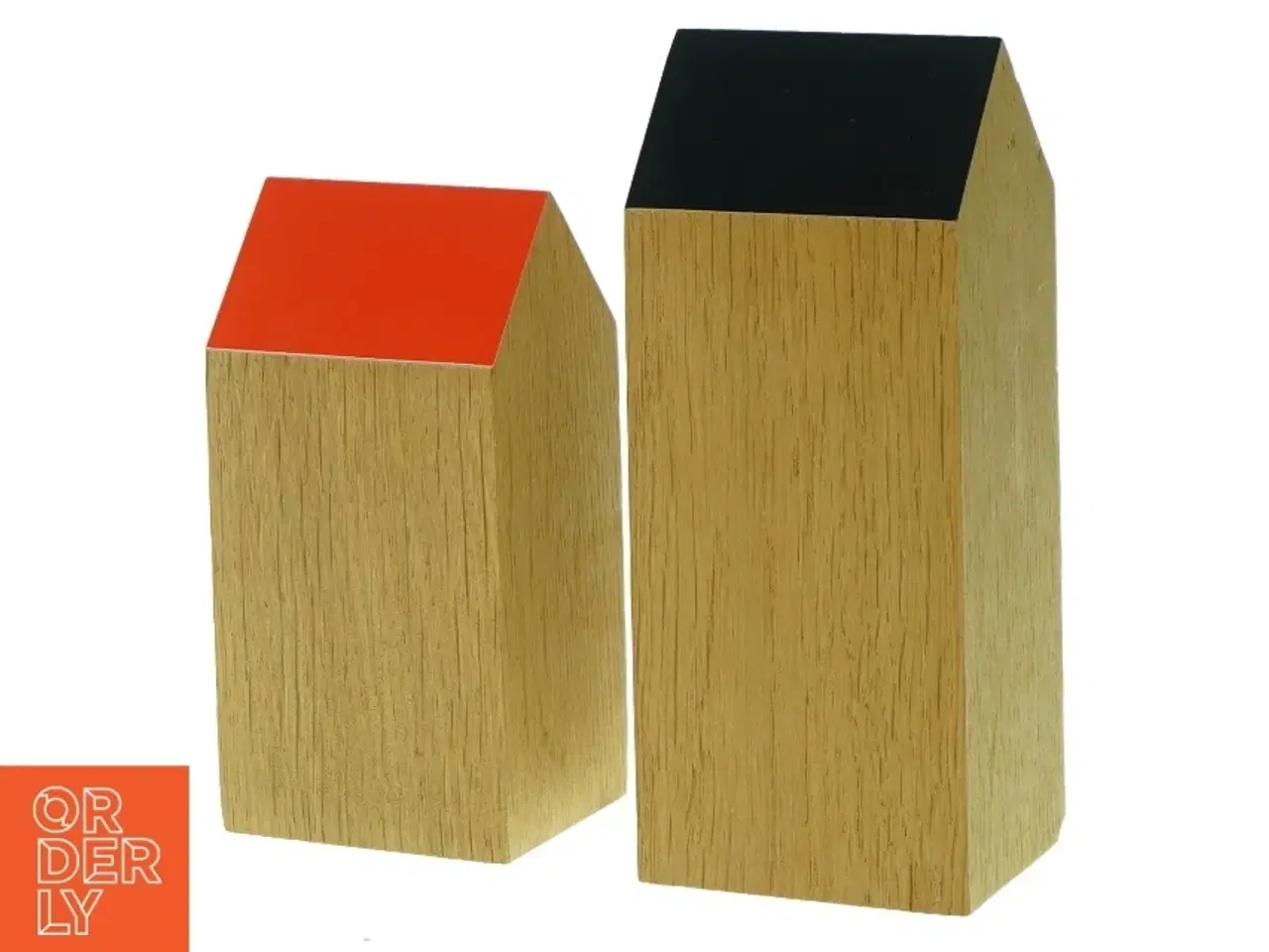 Billede 1 - Applicata træhuse (str. 7x7x16 og 7x7x13cm)