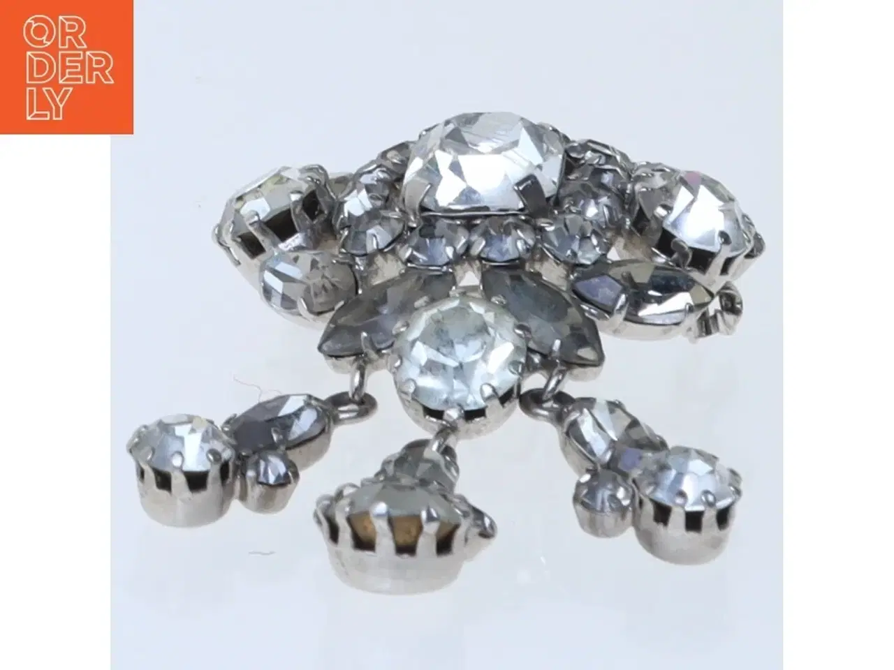 Billede 2 - Broche med sten, bijouteri (str. 6x3 cm)