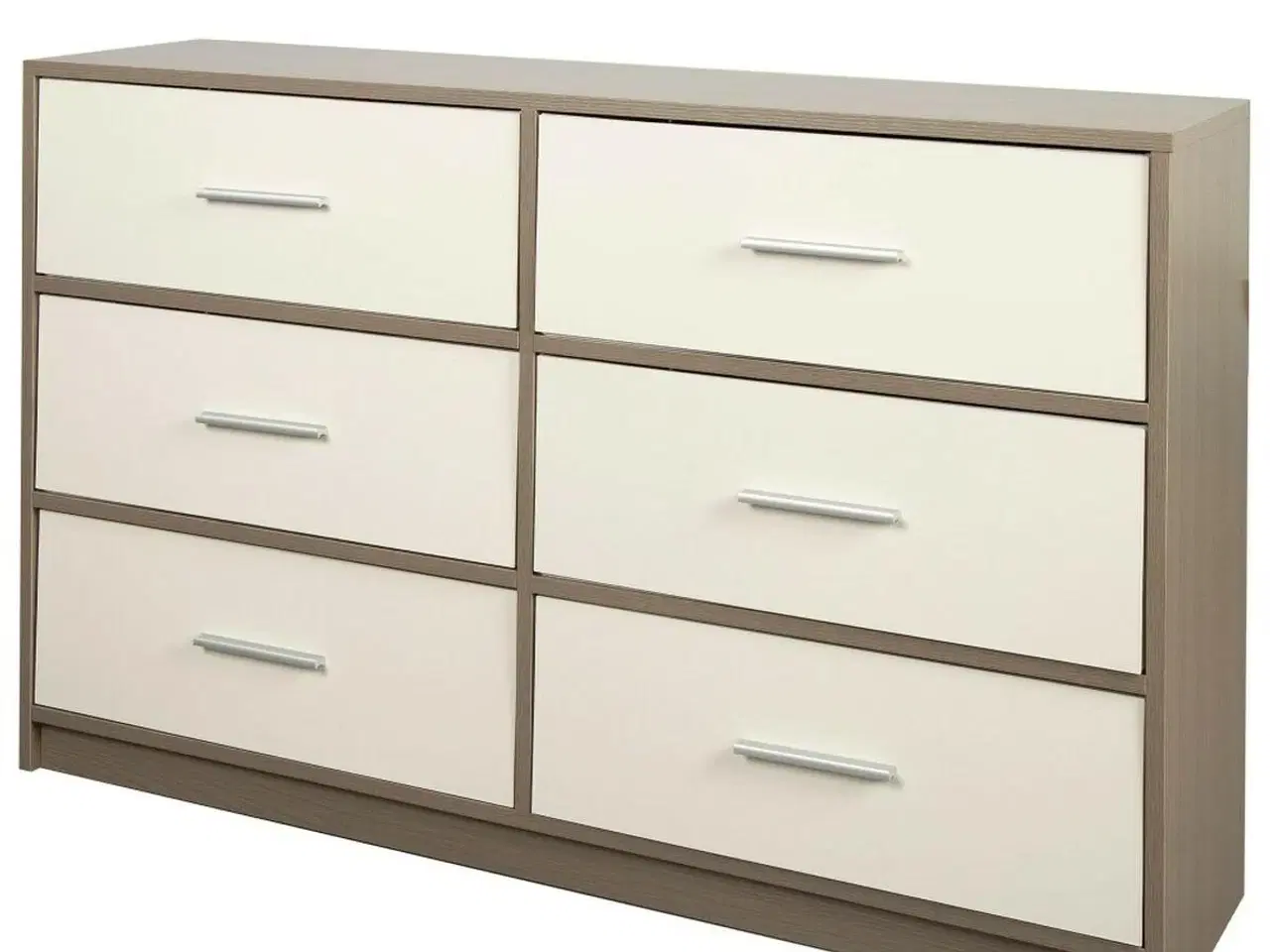 Billede 1 - Max Home kommode - hvid/grå, moderne, 114 × 70 × 30 cm