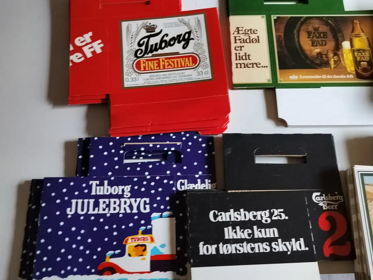 Billede 2 - Ølkasse gamle retro 6 pack ølkasser i pap