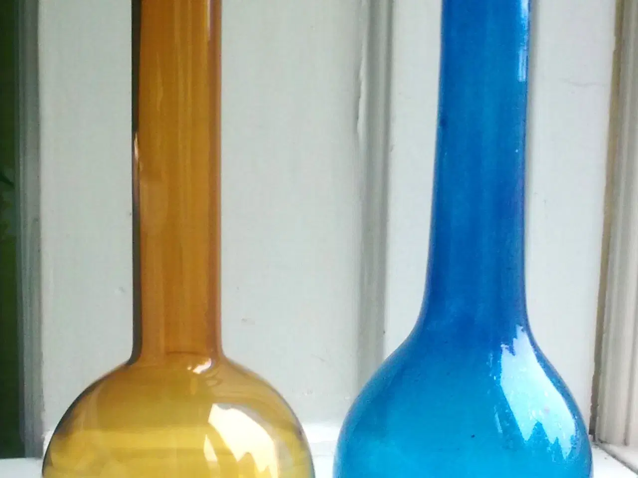 Billede 8 - Vase bobler i lyseblå glas HOLMEGAARD