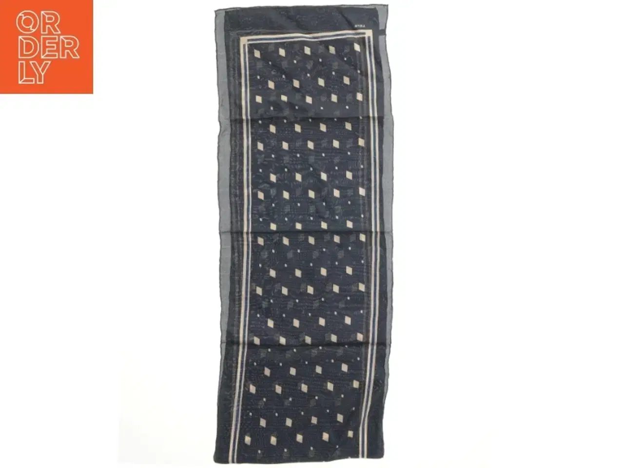 Billede 1 - Mønstret Vintage Silke tørklæde (str. 142 x 27 cm)