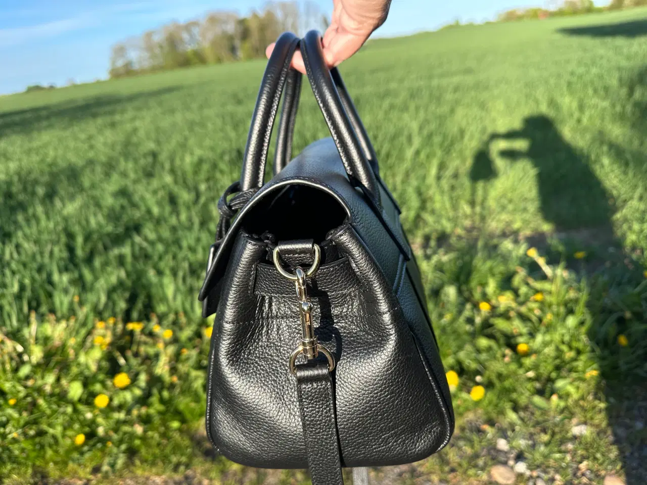 Billede 3 - Bayswater Satchel Black Small Classic Grain