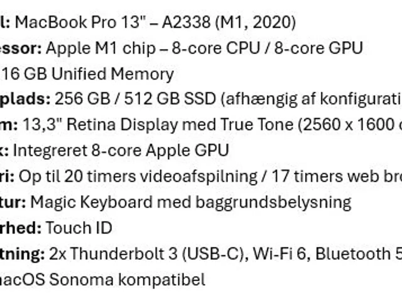 Billede 2 - MacBook Pro 13,3″