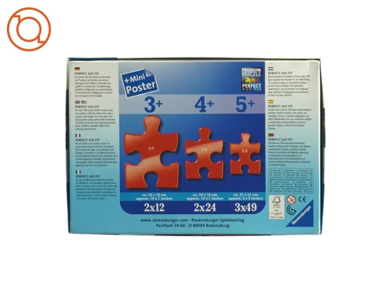 Billede 2 - Puslespil med cars fra Disney (str. 27 x 19 x 4 cm)