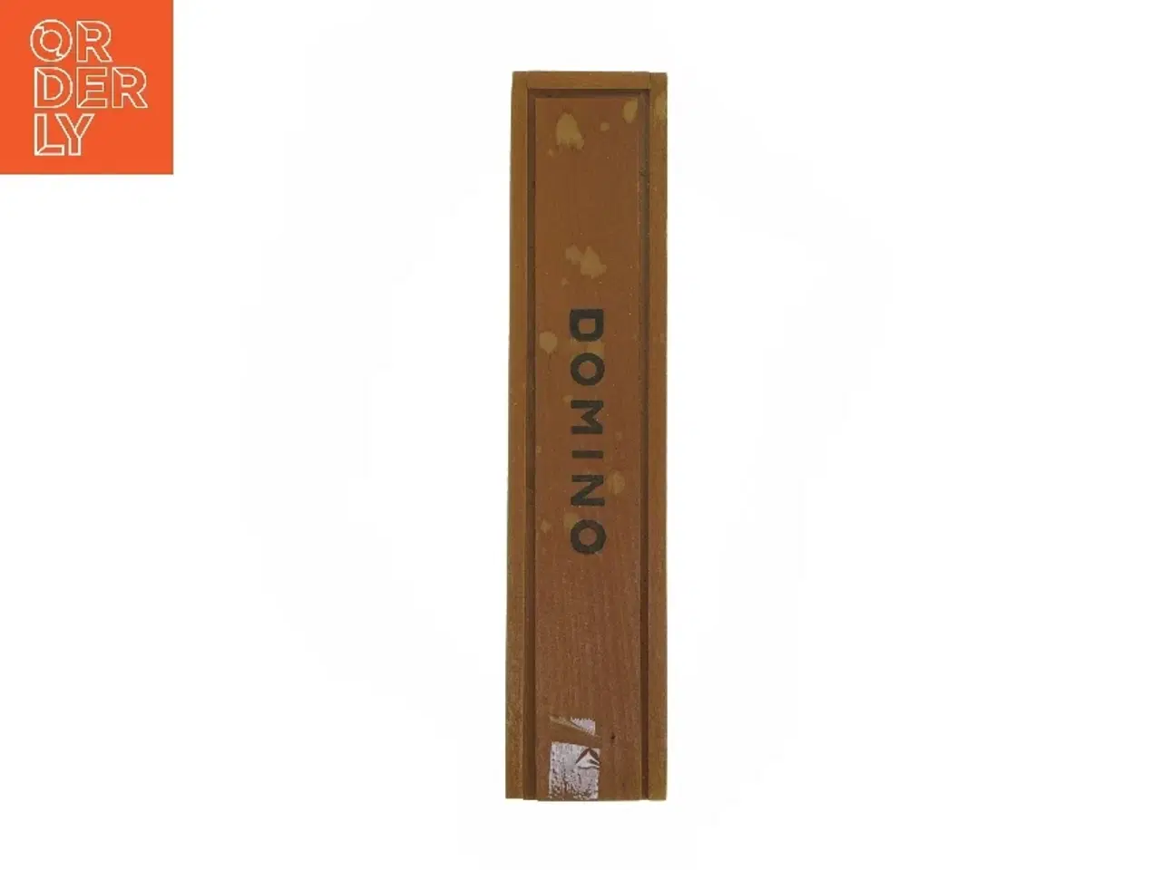 Billede 1 - Gammelt Domino spil i trææske (str. 27x6x4,5 cm)