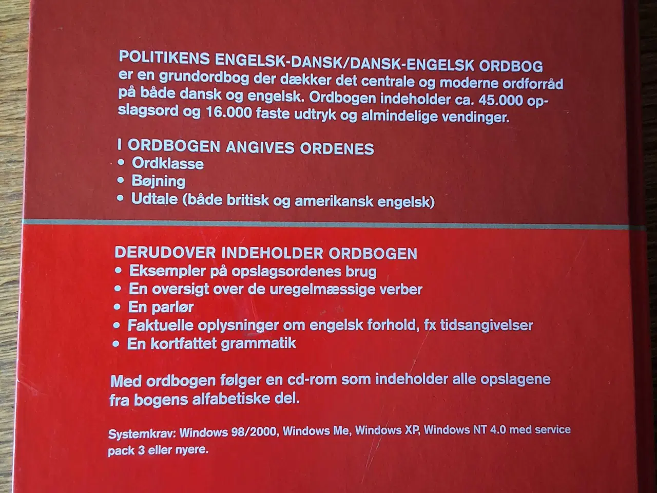 Billede 2 - ORDBOG MED CD-ROM   ENGELSK/DANSK - DANSK/ENGELSK 
